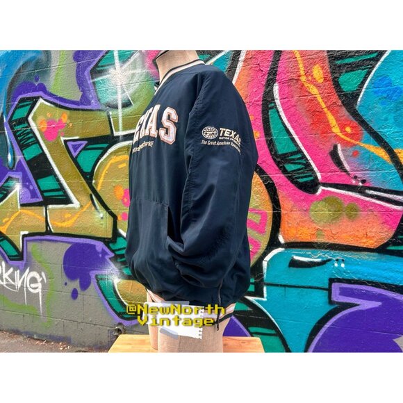 TEXAS MOTOR SPEEDWAY Vintage Windbreaker Size Large - Blue (V-Neck Pullover) - Picture 5 of 9